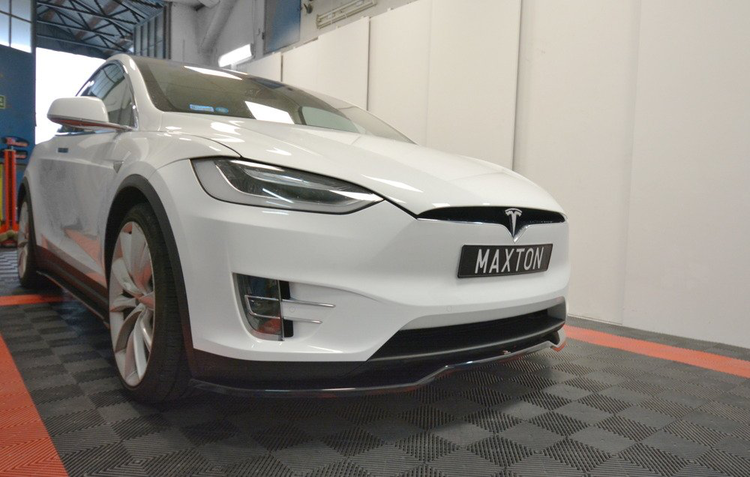 Front Lip Spoiler V2 Maxton Design Tesla Model X