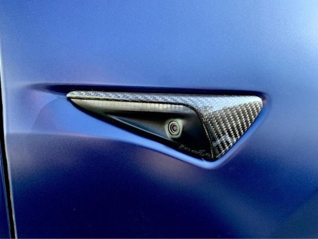 Tesla Sidoblinkers Kolfiber Matt / Blank