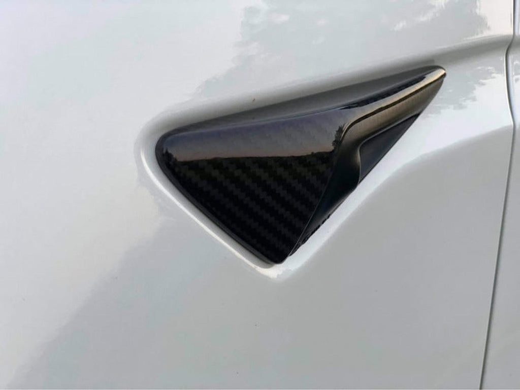 Tesla Sidoblinkers Kolfiber Matt / Blank