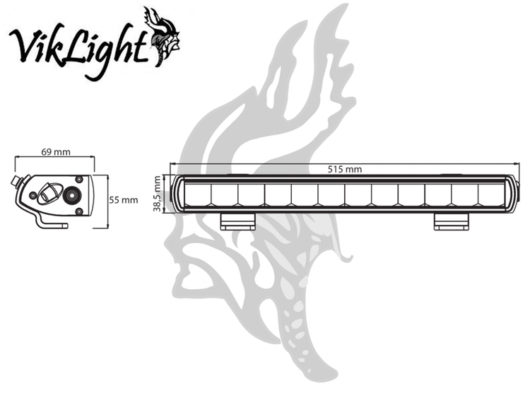 Viklight Led rampe - Ymer 20" E-mærket