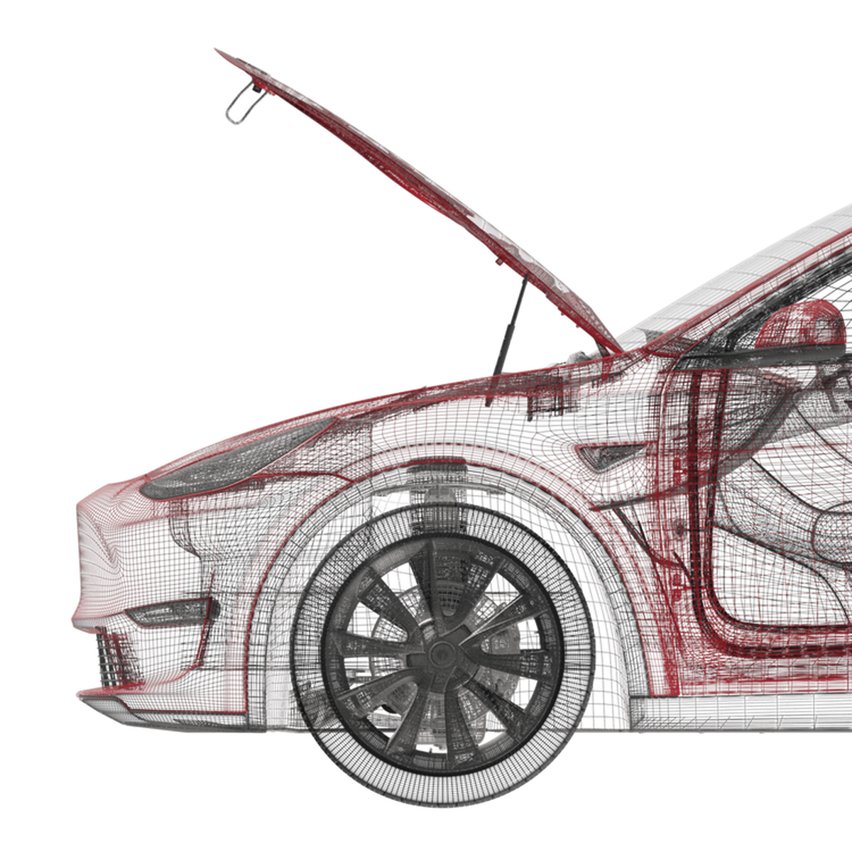 Eldriven Frunk Amptech Tesla Model Y