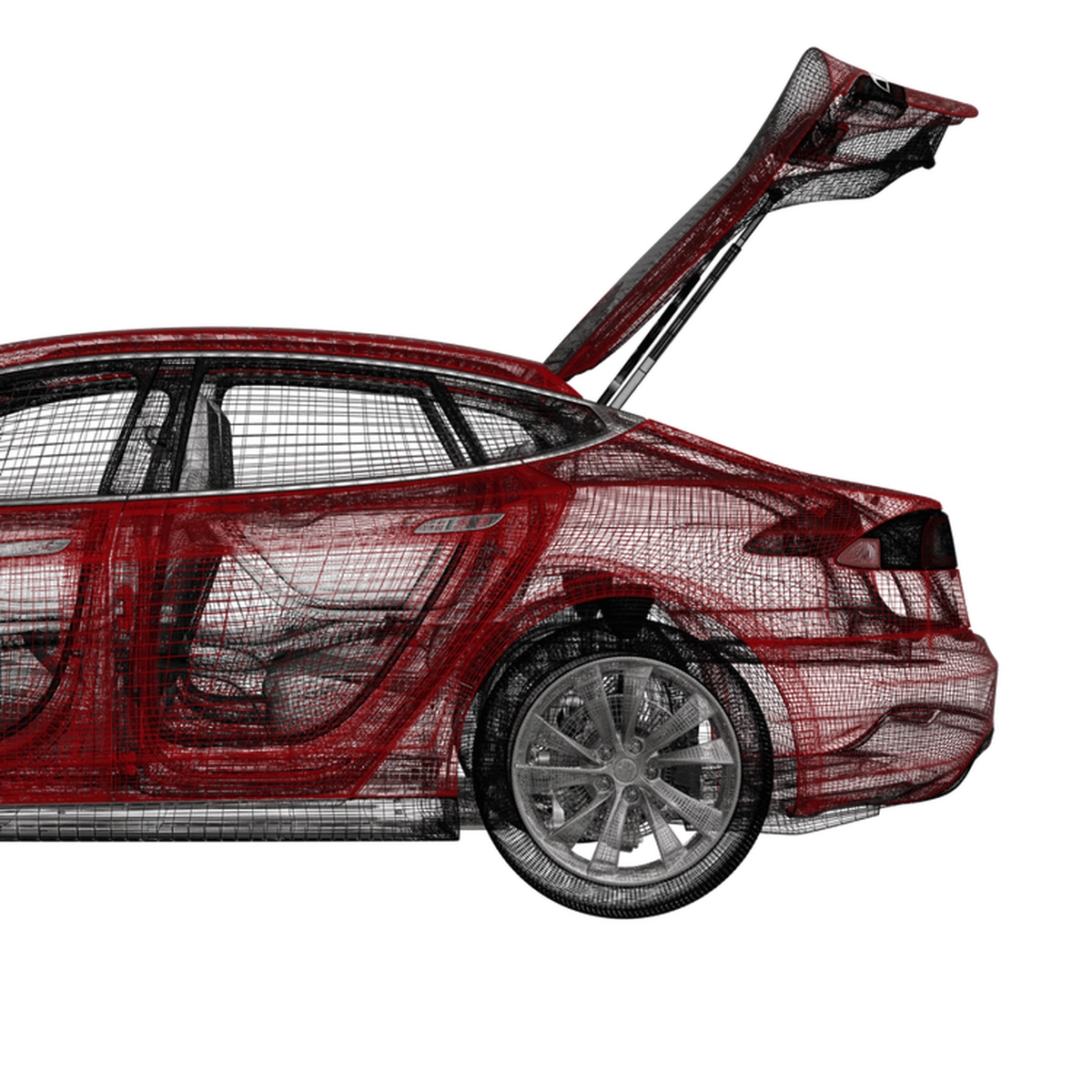 Eldriven Trunk Amptech Tesla Model S 2012-2016