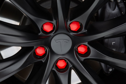 Tesla Model S, 3, X & Y mutterkapper røde