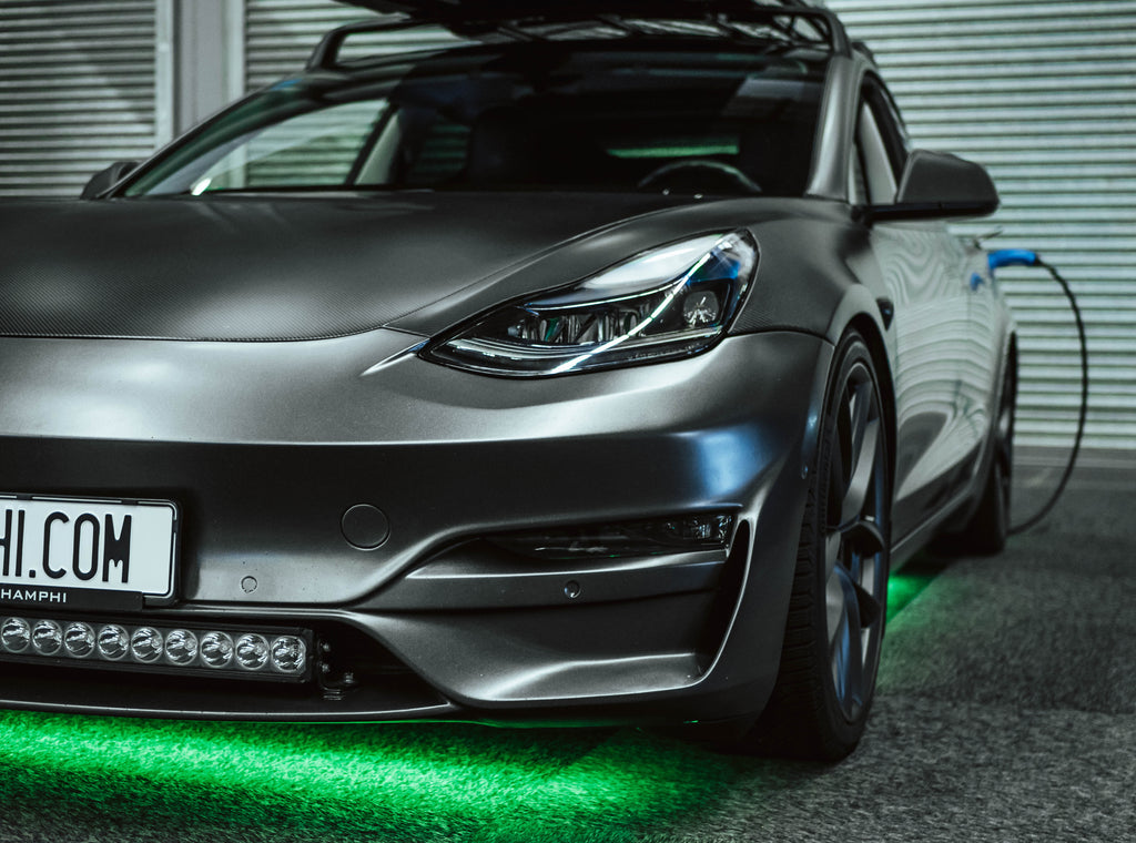 Frontskærm i kulfiber mat/blank Tesla Model 3