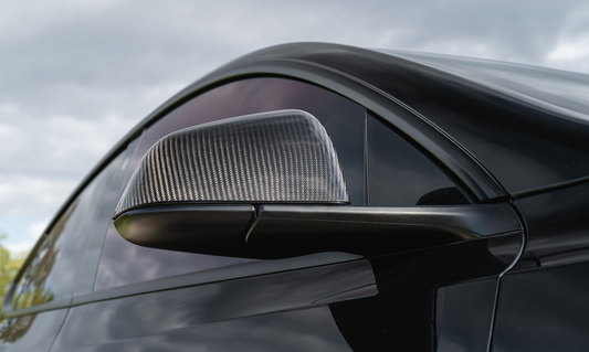 Model Y side mirrors carbon fiber glossy