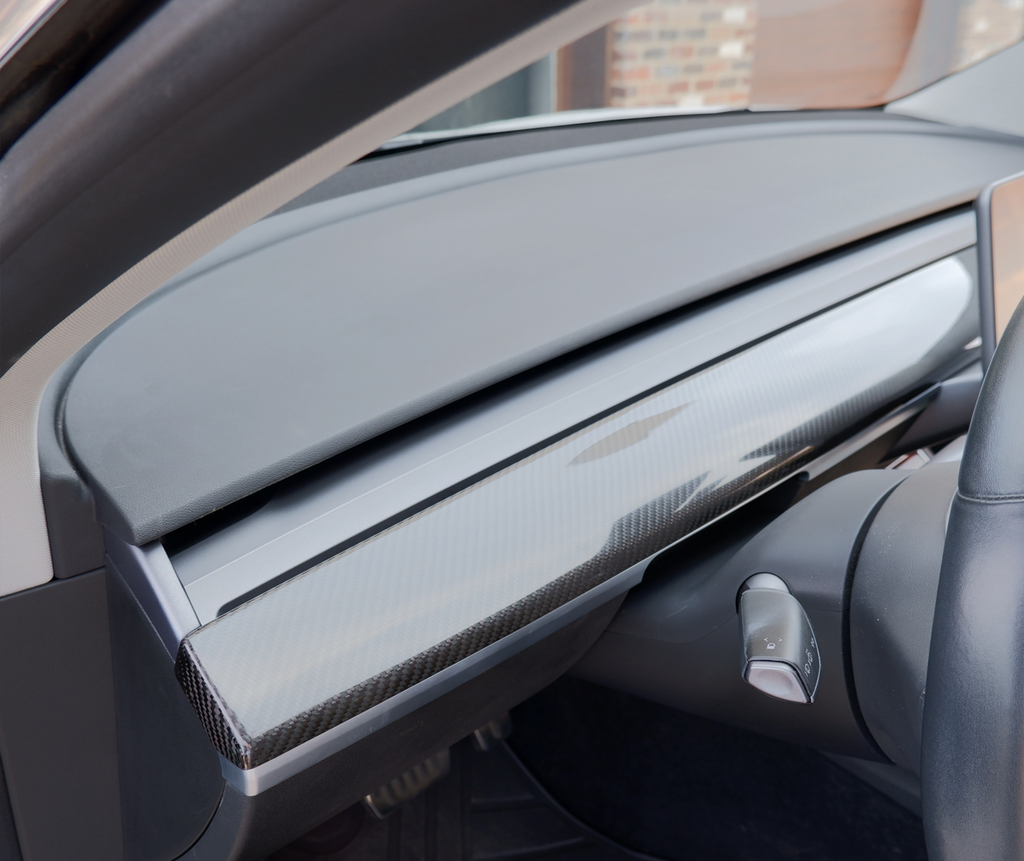 Kolfiber Panel för Instrumentpanelen Tesla Model 3 & Y