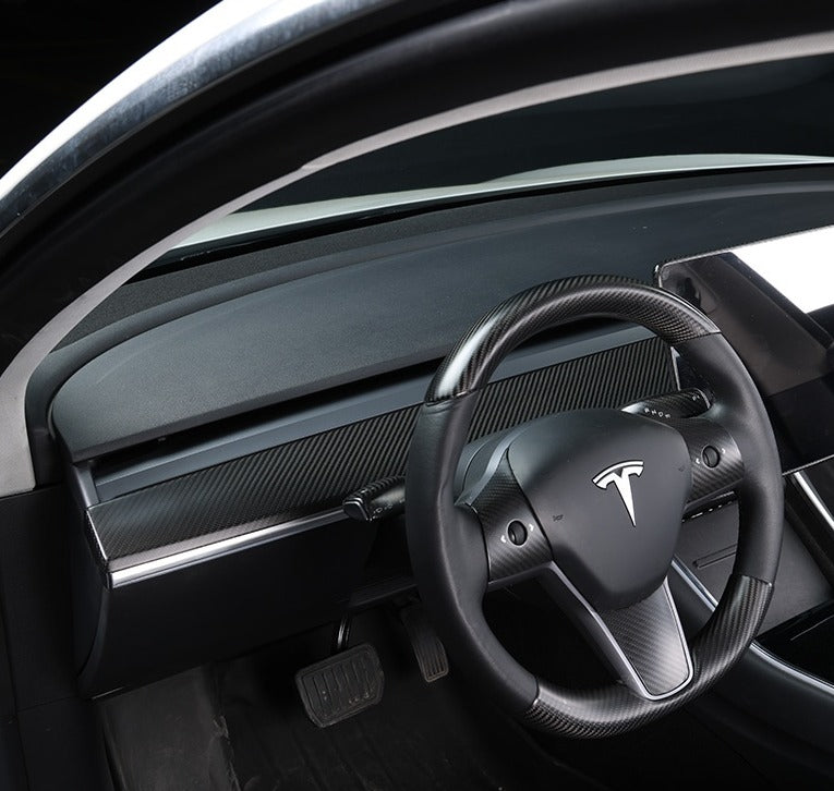 Kolfiber Panel för Instrumentpanelen Tesla Model 3 & Y