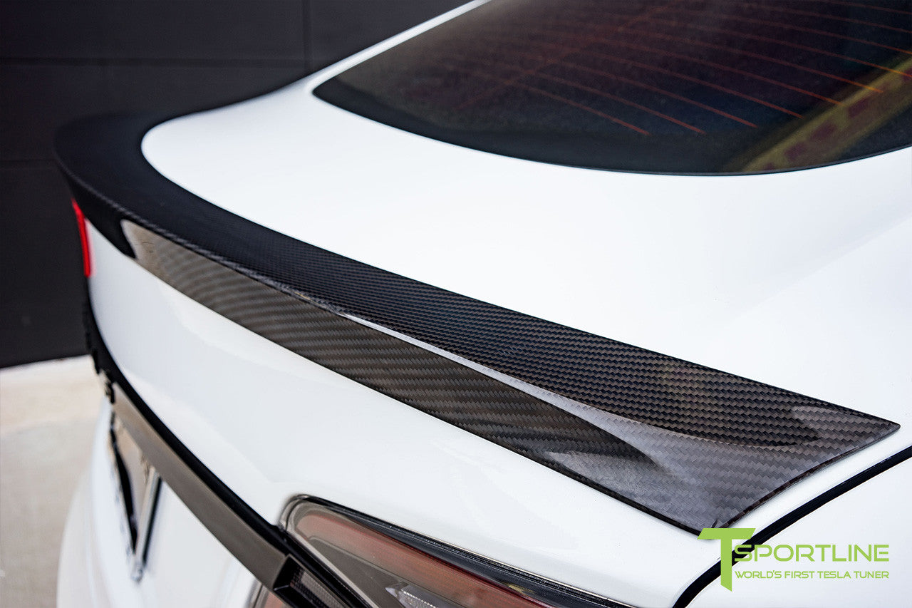 T-sportline - Model S Carbon Fiber Sport Trunk Decklid Spoiler