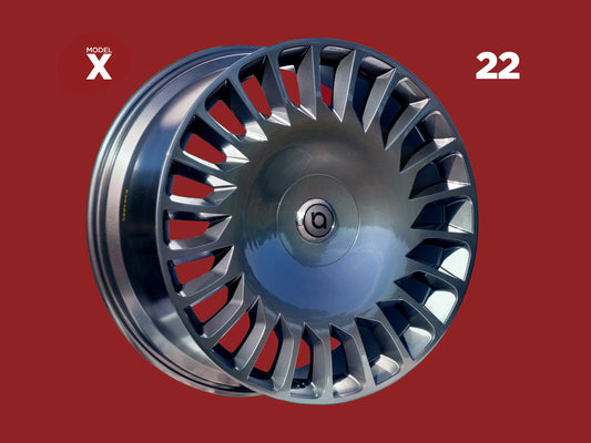The New Aero - Model X 22" Razor Glossy Titanium (4 rims)