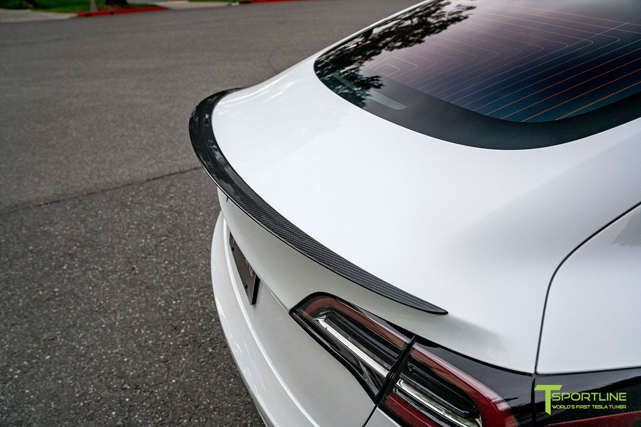 T-sportline - Model 3 Carbon Fiber Executive Trunk Spoiler