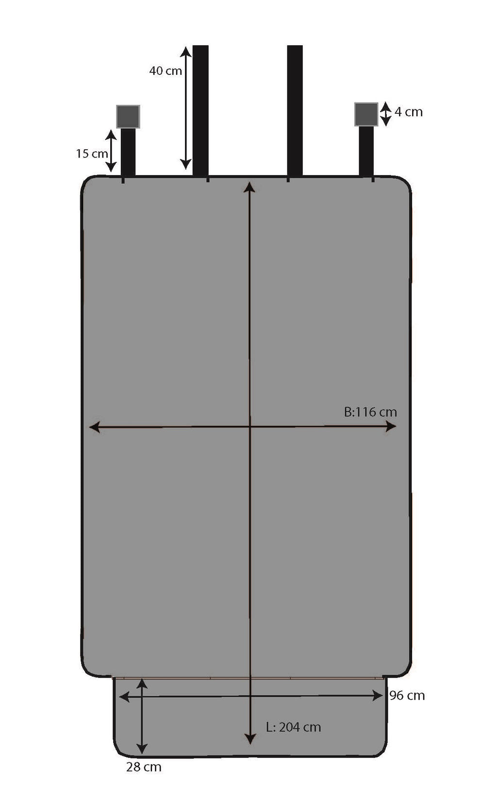 Luggage compartment cover Universal Long Model