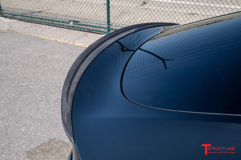 T-sportline - Model Y carbon fiber executive trunk spoiler