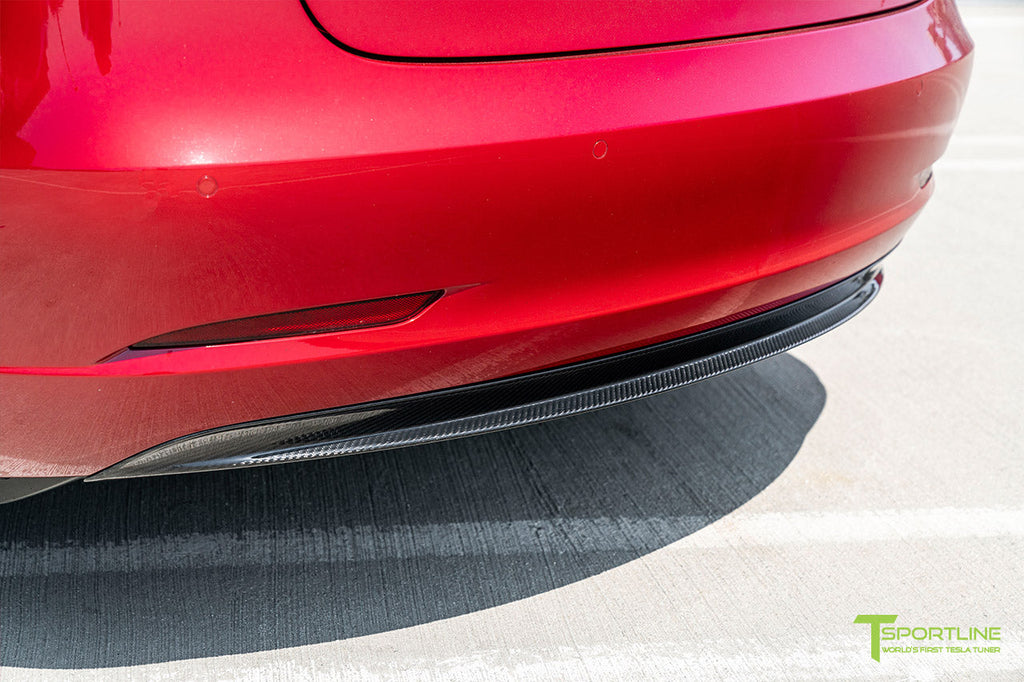 T-sportline - Model 3 bagdiffusor i kulfiber