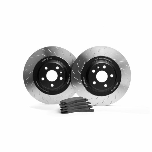 Unplugged Performance - Model S plaid UP x PFC Large Sweep Brake Rotor and Pad Set (for OEM Caliper) 2021+ foran