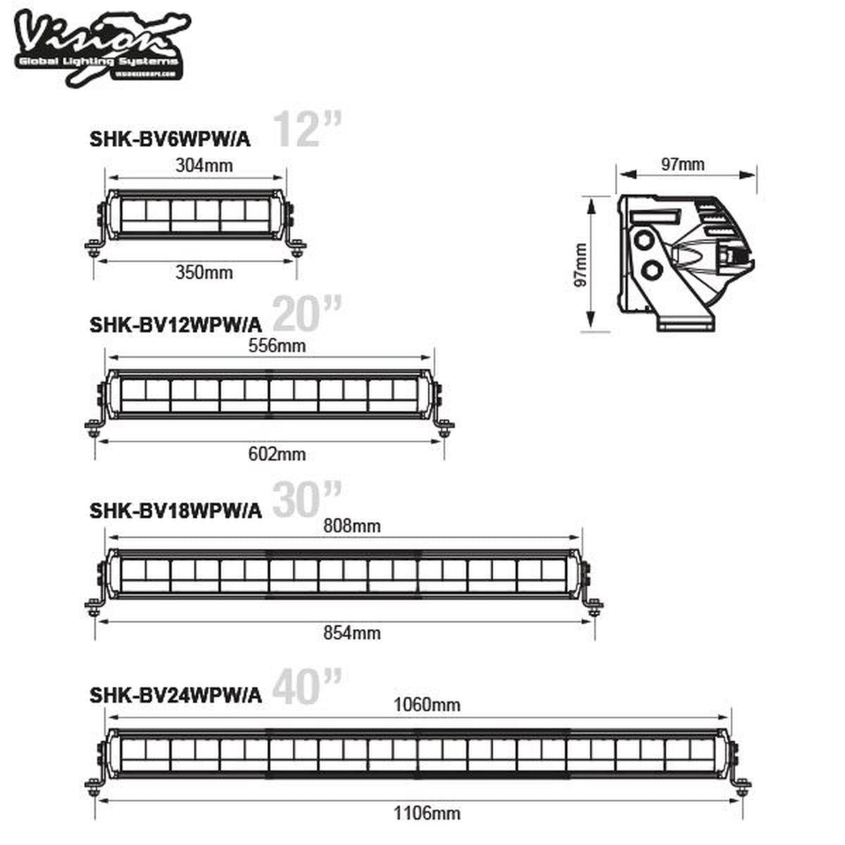Vision X Led ramp - Shocker 12″ Dual Action 60W/100W
