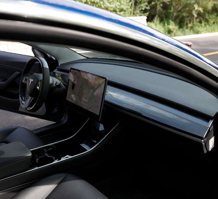 Kolfiber Panel för Instrumentpanelen Tesla Model 3 & Y