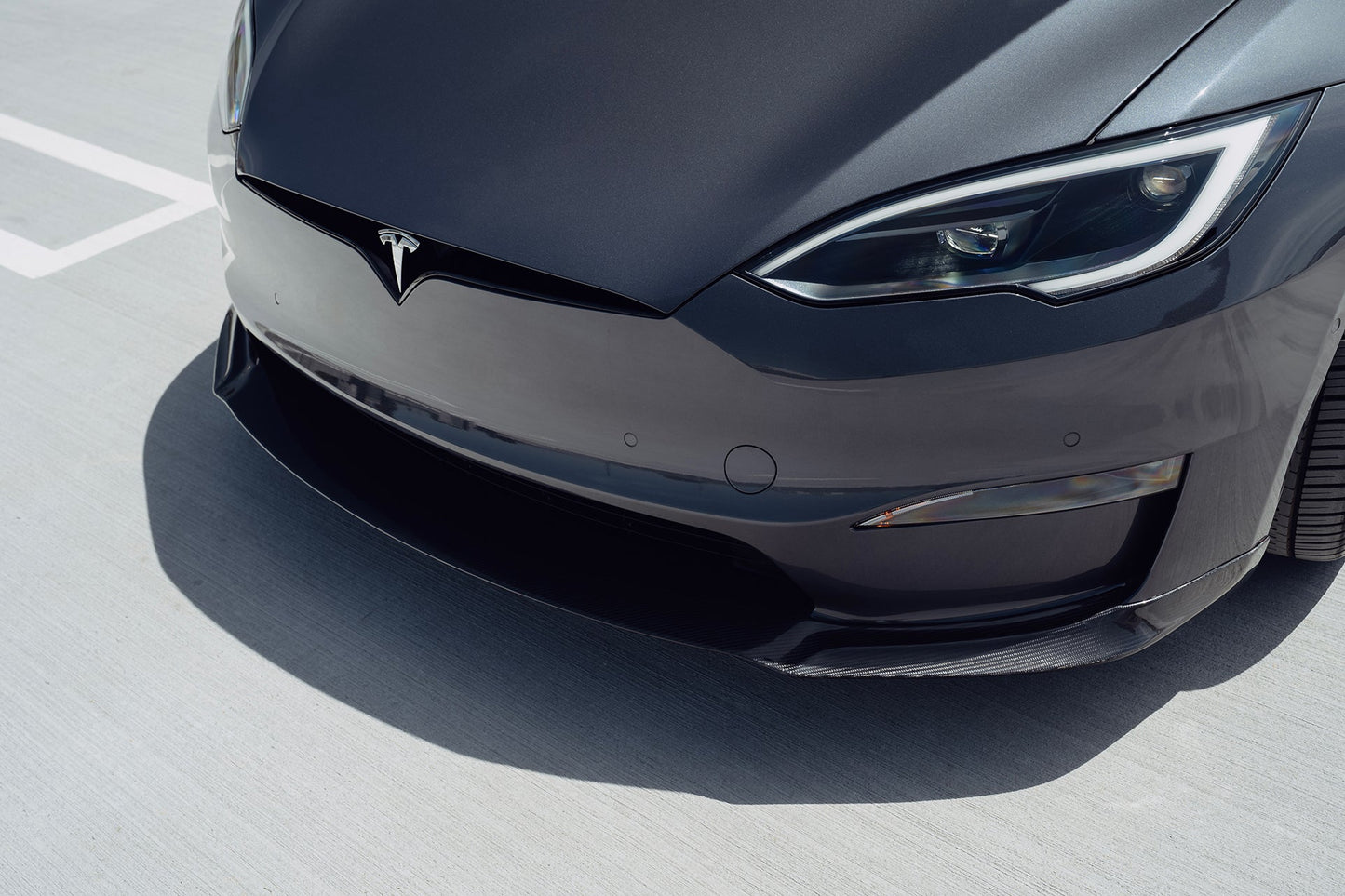 T-sportline - Model S Carbon Fiber Front Apron 2021+