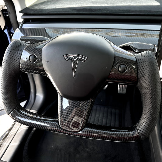 Model 3 & Y Yoke steering wheel blank carbon fiber