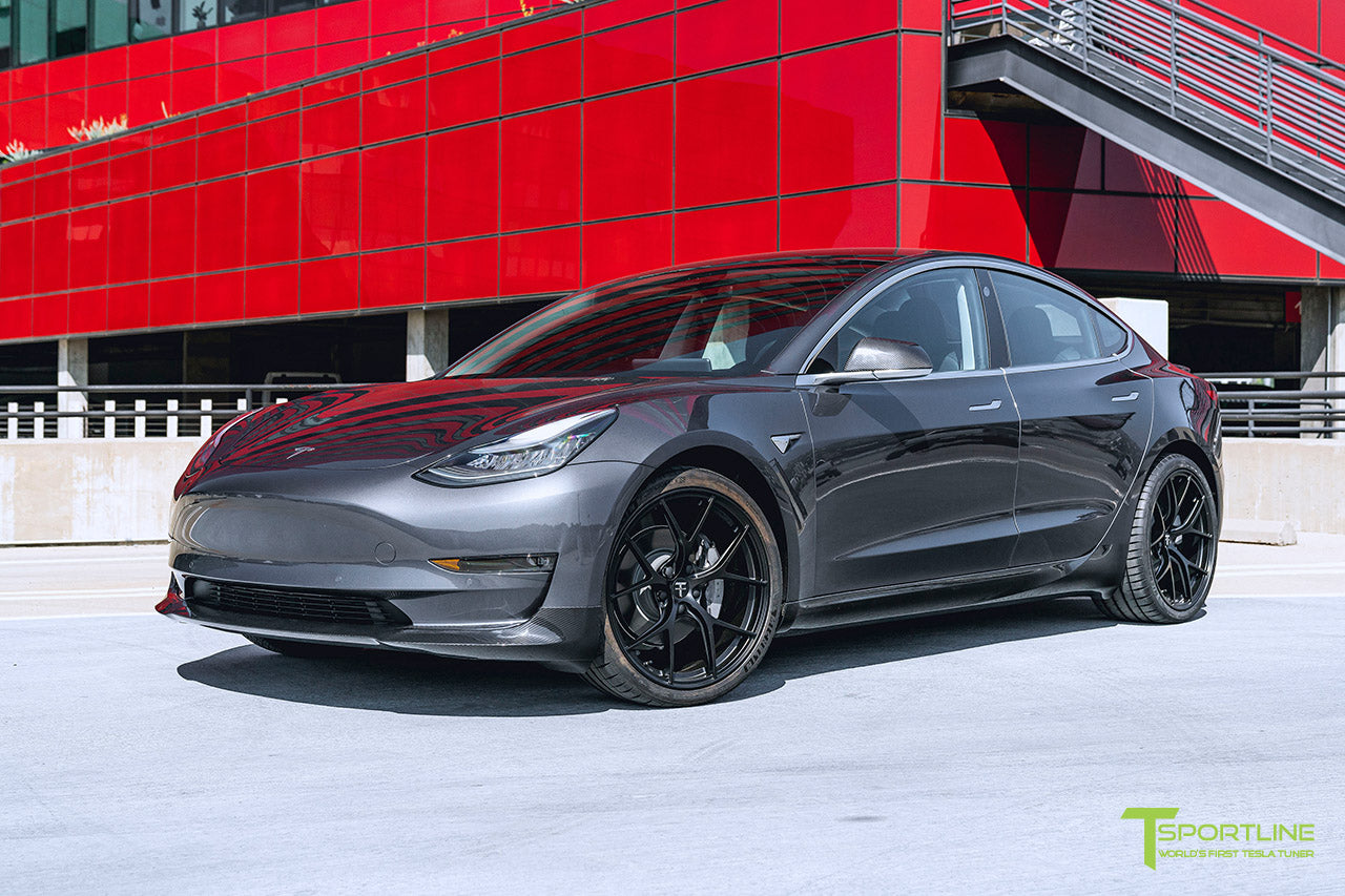 T-sportline - Model 3 sideskørter i kulfiber (sæt med 2)