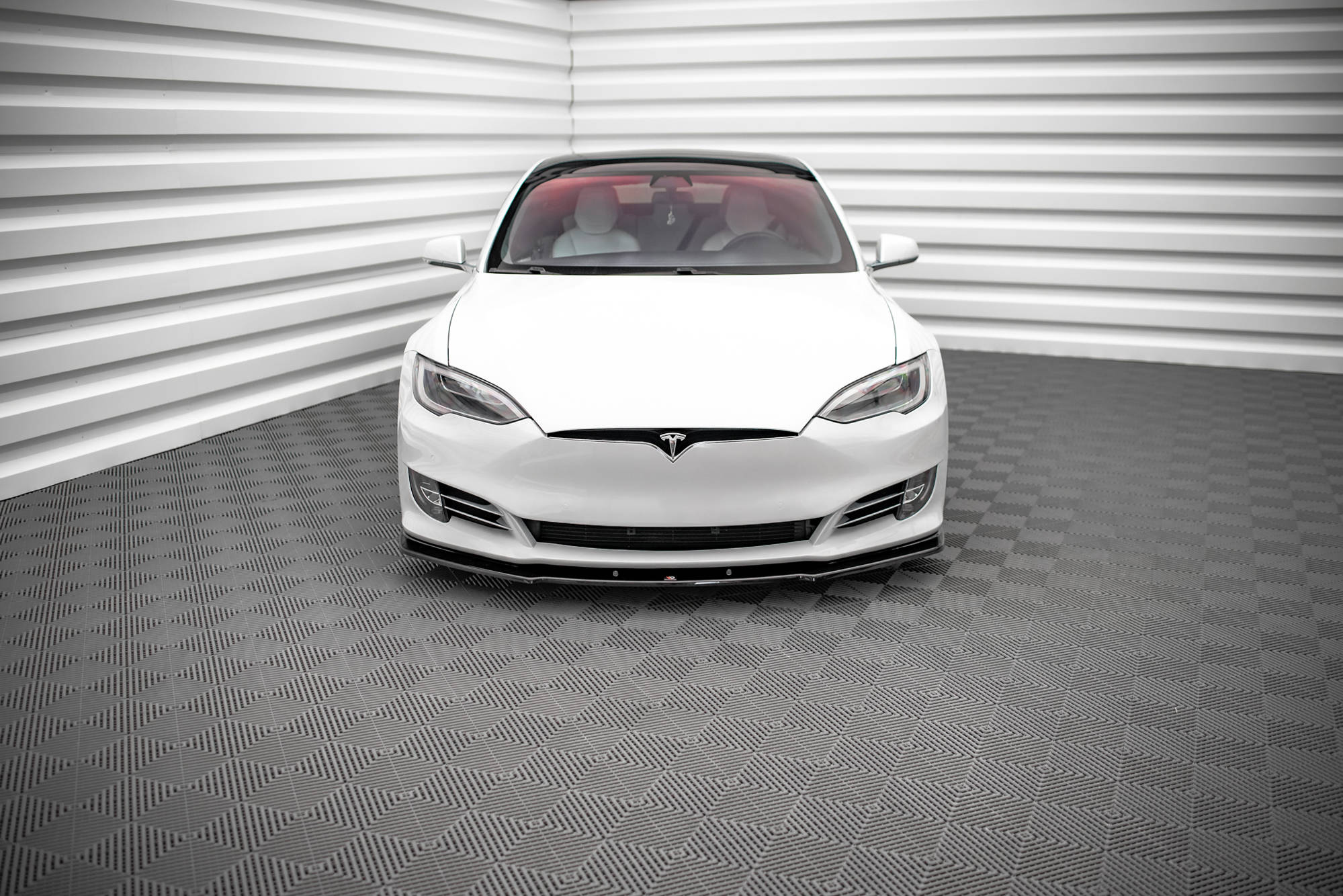 Front Lip Spoiler Maxton Design Tesla Model S