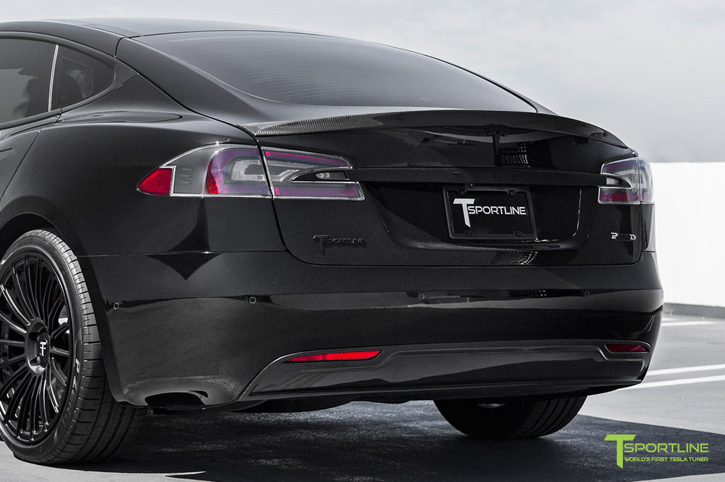 T-sportline - Model S Carbon Fiber Diffuser bak