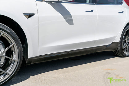 T-sportline - Model 3 sideskørter i kulfiber (sæt med 2)