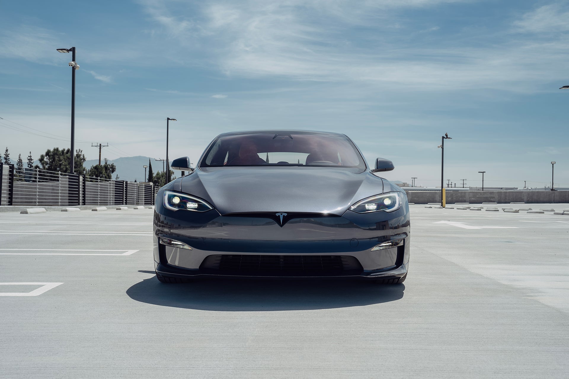 T-sportline - Model S Carbon Fiber Front Apron 2021+