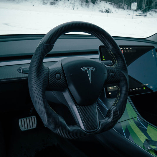 Model 3 & Y steering wheel matt carbon fiber