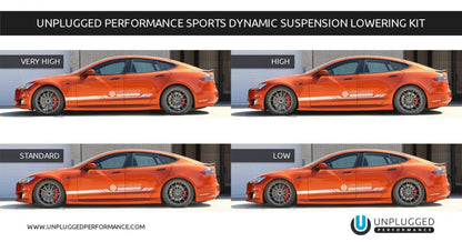 Unplugged Performance - Model S (2012-2020) Sports Dynamic Air Suspension Upgrade Kit - Urheilun dynaaminen ilmajousitusjärjestelmä