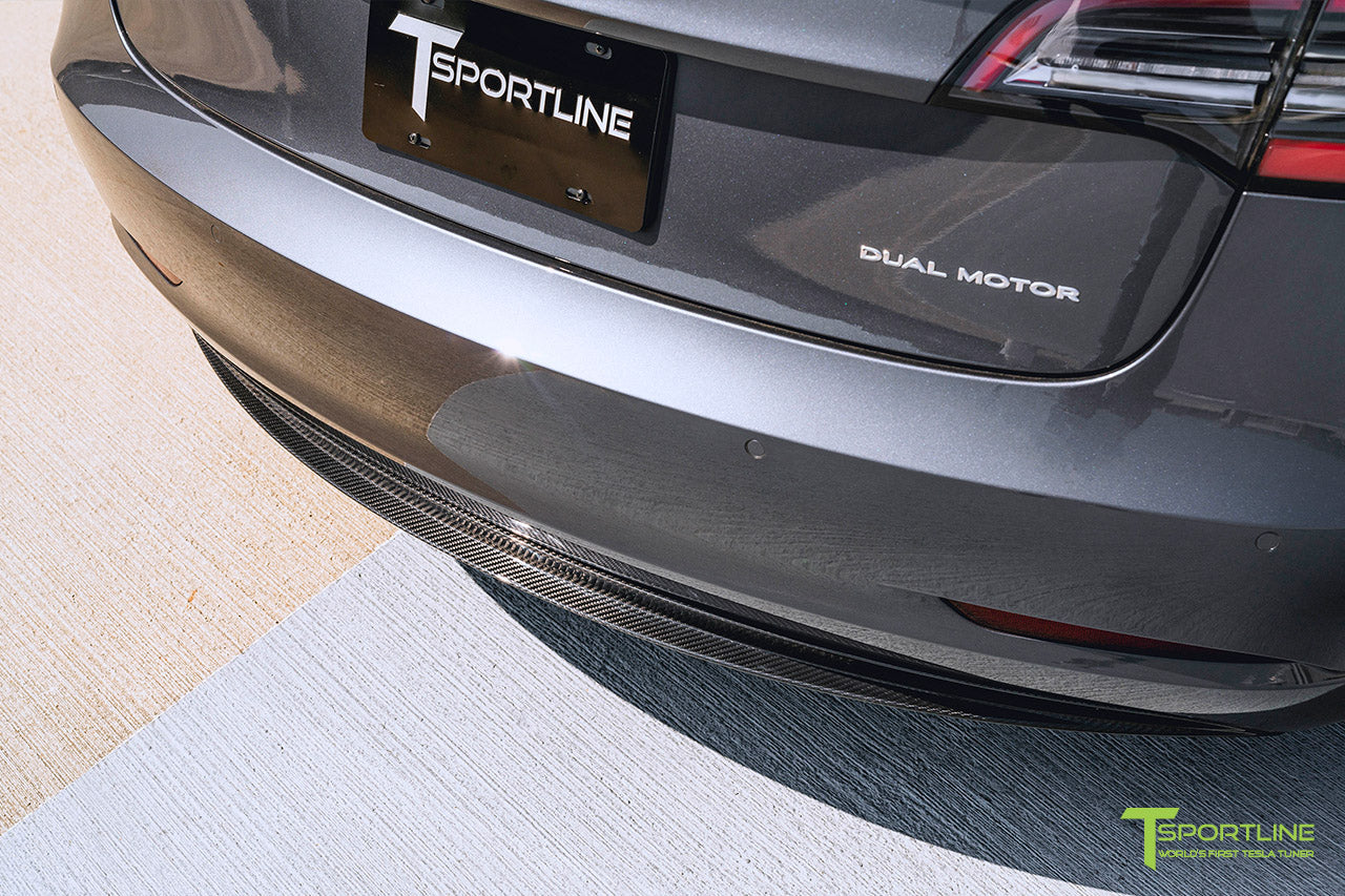 T-sportline - Model 3 bagdiffusor i kulfiber
