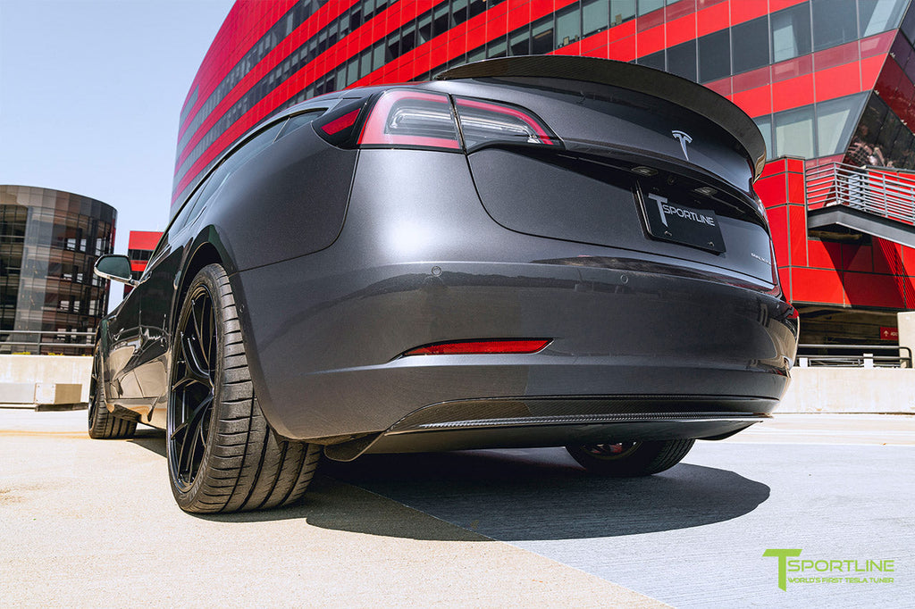 T-sportline - Model 3 bagdiffusor i kulfiber