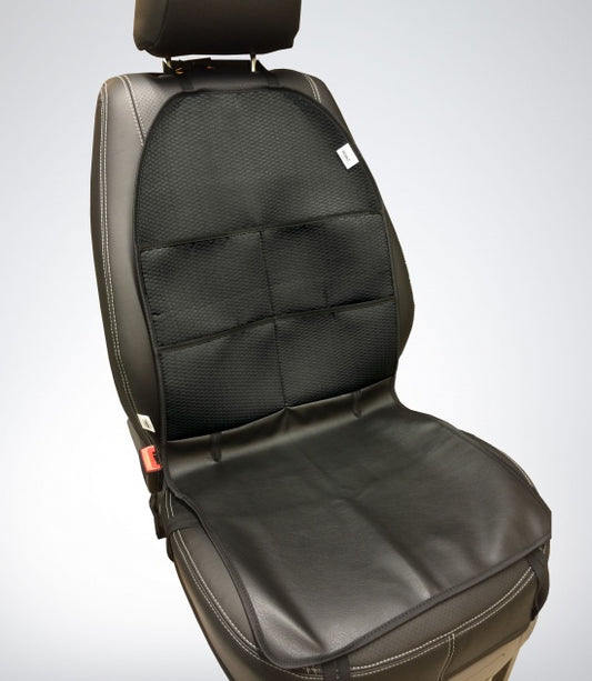 Kick/seat cover with storage pockets