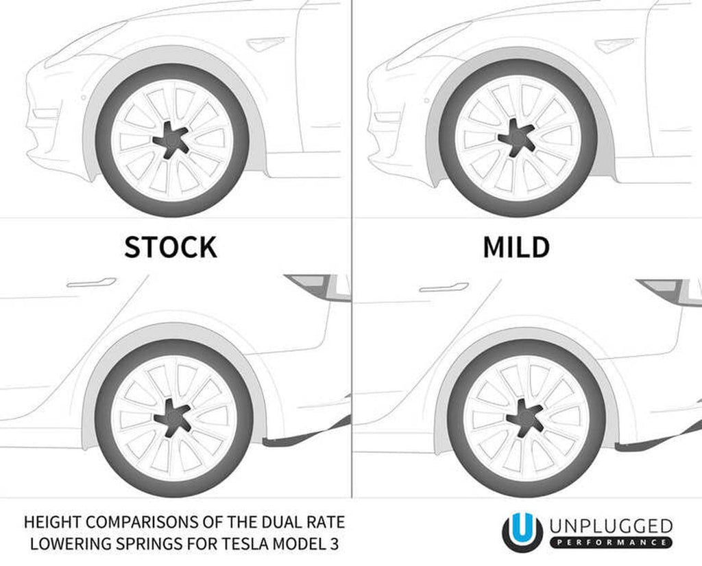 Sänknings-/komfort-fjädrar Unplugged Performance Model 3