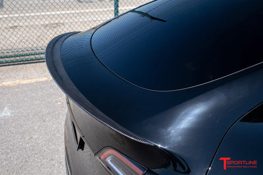 T-sportline - Model Y carbon fiber executive trunk spoiler